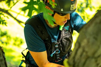 Notch Chester DLX Multi-Function Chest Harness for SRS and Storage (99714) | Breathable Airmesh Fabric, 7 Center Daisy Chain Loops, Compatible with most 1.5L Hydration Reservoirs