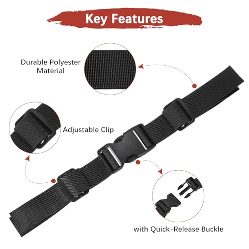 Backpack Chest Strap Adjustable Sternum Straps for Backpack Replacement & Hiking & Jogging - color: Black