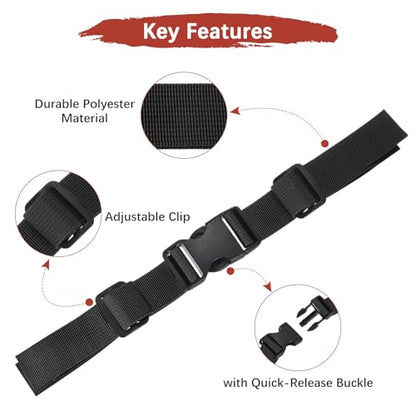 Backpack Chest Strap Adjustable Sternum Straps Use for Backpack Replacement & Hiking & Jogging - color: Black