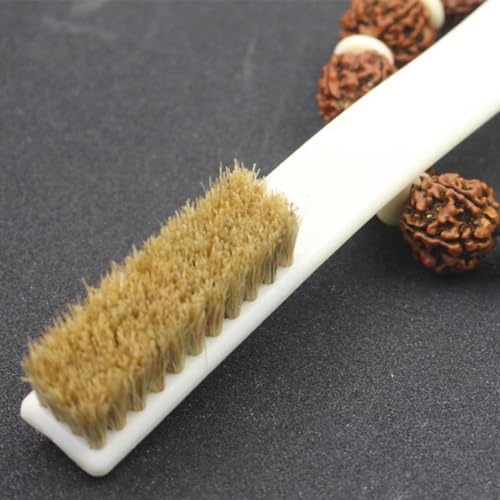 minkissy 2pcs Rock Cleaning Brush with Boars Hair Bristles and Sturdy Handles, Chalk and Stone Cleaning Tool for Outdoor Climbing and Bouldering