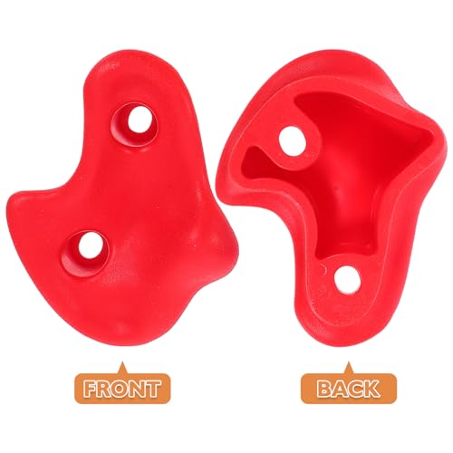 TOYANDONA 6pcs Climbing Holds Set for Indoor and Outdoor Playgrounds, Thickened Rock Wall Grips in Blue, Red, and Orange with Installation Screws, Climbing for Home Workout and Play Set