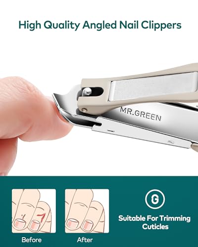 Nail Clipper with Catcher, Slanted Edge Nail Cutting Clippers Stainless Steel Fingernail Cutter Trim with File for Men and Women Mr-1115plus - color: Mr-1115plus