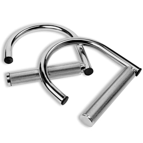 Yes4All 360 Rotation Metal Resistance Bands, Pull Up Handle with Extra-Gripped Knurled Surface, Heavy Duty Industrial Grade Steel Stretch Attachment Handles for Elastic Band Workouts Home Gym