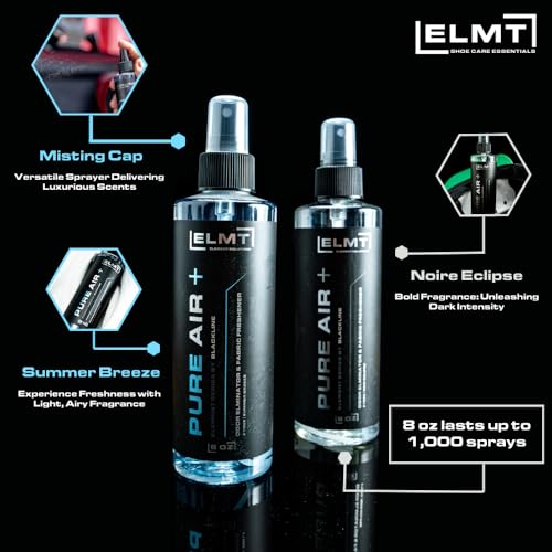 Blackline 4-in-1 Shoe Deodorizer Spray — Multipurpose Car Air Freshener, Shoe Spray for Smelly Shoes, Closets & Non-Washable Items — Residue-free, US-Made, Attacks the Source — 2-Pack (16oz)