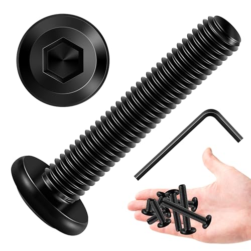 20Pcs M6 Screws M6 x 35mm Flat Head Socket Cap Screw Bolts Assortment Kit, Allen Socket Drive M6 Bolt, 304 Stainless Steel Bolts, Black Oxide M6x1.0 Bolt by Marysino - color: Black, size: M6 x 35mm