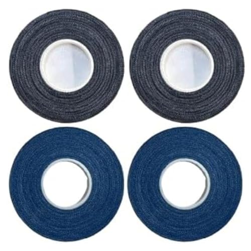 AJ Sports Jiu Jitsu Finger Tape 0.4-Inch x 33-Ft - Athletic Tape for Grappling & Protection - Residue-Free Athletic Sports Tape for BJJ, Wrestling, Climbing, Volleyball (2X Black + 2X Blue (4 Pack))