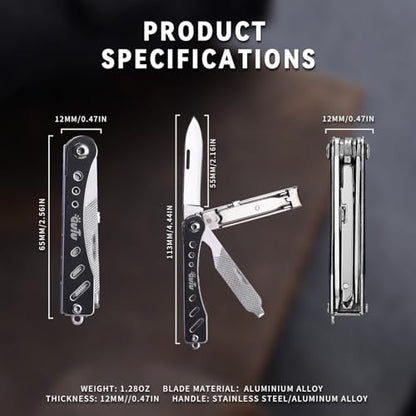 OUTU Nail Clippers Multitool,Nail File,Bottle Opener,Utility Tool with Gift Box(Black) - style: Black