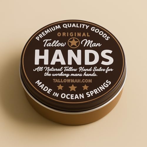 Tallow Man Hand Salve – Heavy-Duty Hand Repair for Working Men | Grass-Fed Tallow 5oz