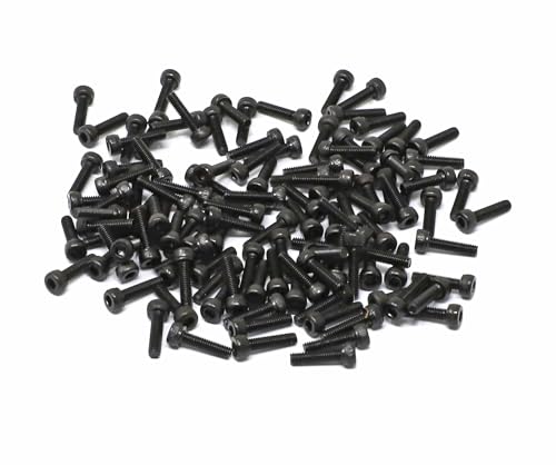 iexcell 100 Pcs M2.5 x 10mm Thread Pitch 0.45 mm Alloy Steel 12.9 Grade Hex Socket Head Cap Screws Bolts Kit, Black Oxide Finish - size: M2.5 x 10mm