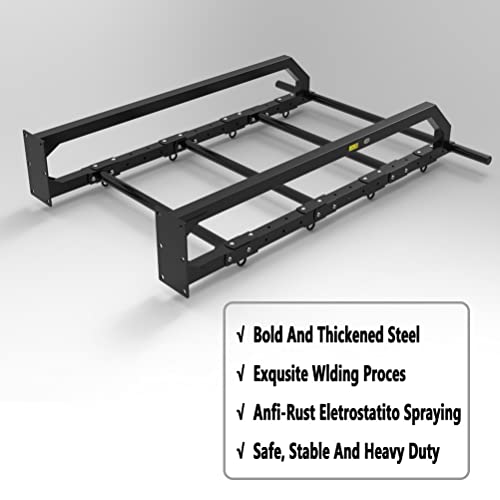 Wall Mounted Pull Up Bars/Climbing Frames, Multifunctional Steel Fitness Bar with 6 Grommets, Adjustable, Load 300kg