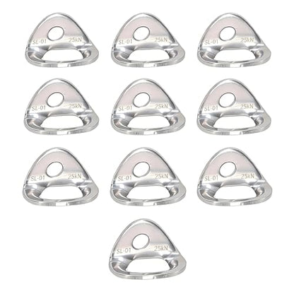 10Pack 25kN 316 Stainless Steel Climbing Bolt Hangers Professional Rock Climbing Anchors & Anchor Plate for Rappelling, Cave Exploration Aerial Work & Rescue, Heavy Duty Outdoor Climbing Gear