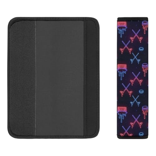 Universal Soft and Comfortable Neon Hockey Drip Seat Belt Cover for Kids, Most Cars, 2 Piece Seat Belt Covers Cushion Shock Absorption - color: Pattern 293