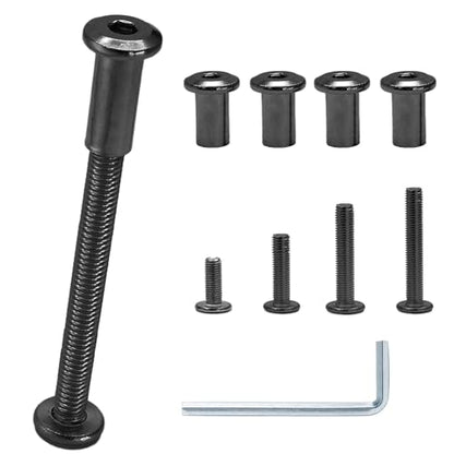 M6 Hex Drive Socket Cap Bolt Kit, Black, 30 Sets | M6x20/30/40/50/60mm, Includes Allen Wrench, Countersunk Screw Barrel Nuts, Binding Screws, For Furniture & Cabinet - color: Black, size: M6x20/30/40/50/60mm