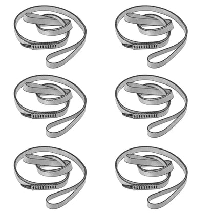 18MM Nylon Climbing Sling Runner 23KN CE2008/EN566 Strong Webbing Straps for Rock Climbing,Mountaineering, Rappelling, Swing, Yoga Hammock etc - color: Grey, size: 120cm/ 48inch |Pack of 6