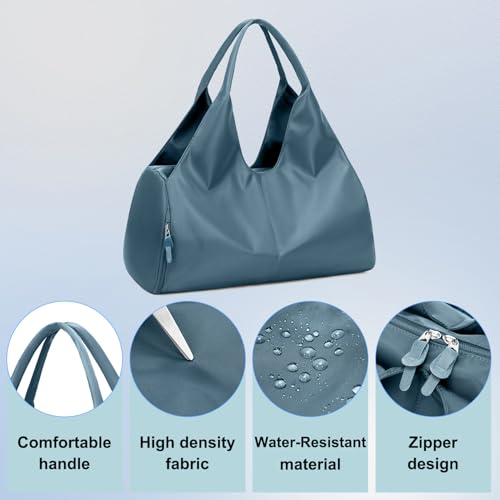 Forestfish Yoga Gym Bag For Women With Shoes Compartment & Wet Dry Storage Pockets Lightweight Duffel Bag, Navy - color: Navy