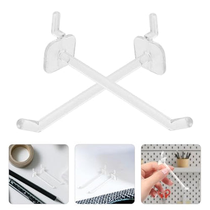50pcs Plastic Pegboard Hooks 10cm Hanging Board Hooks for Garage Wall Organizer and Tool Storage Accessories