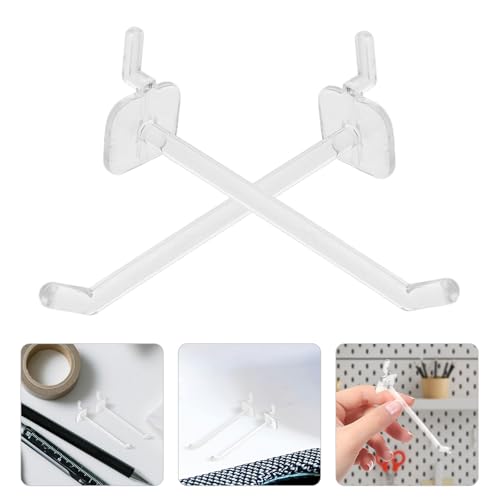 50pcs Plastic Pegboard Hooks 15cm Peg Board Accessories for Garage Organization Tool Hanging Board Hooks for Workshop and Retail Display
