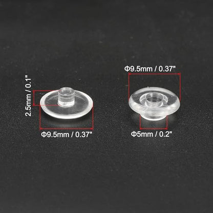 PATIKIL M5x2.5mm Plastic Binding Post, 50 Sets Plastic Chicago Screws Binding Screw Rivet Post Press-on Buckle for Leather Scrapbook Photo Albums, Transparent - color: Transparent, size: M5x2.5mm