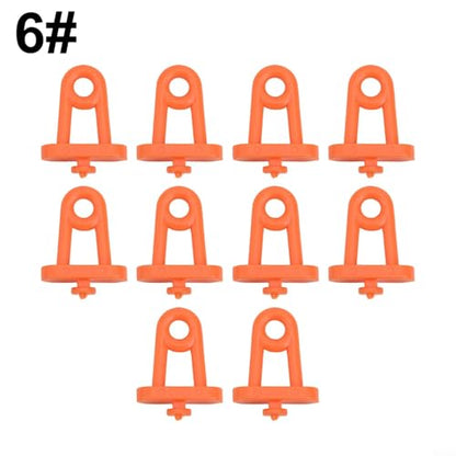 Hanging Board Hole Hooks for Tool Storage, 10pcs Wall-Mounted Garage Organizer Rack, Orange ABS Material(F) - size: F