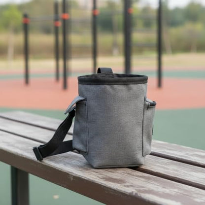 Climbing Chalk Pouch Adjustable with Drawstring Top and Waist Belt for Hand Dryness Suitable for Climbing Weightlifting Gymnastics Training Workouts - color: Blue