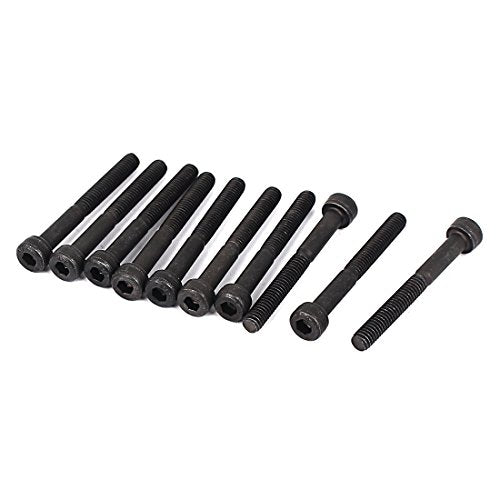 uxcell M4x35mm 12.9 Alloy Steel Hex Socket Screws Partially Threaded Bolt Black 10Pcs - size: M4x35mm