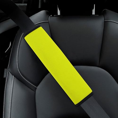 2 Piece Soft Padded Seat Belt Shoulder Pad for Adult Use, All Vehicles, Softball Yellow Automotive Seat Belt Protector, Easy Install (No Tool) - color: Pattern 1197