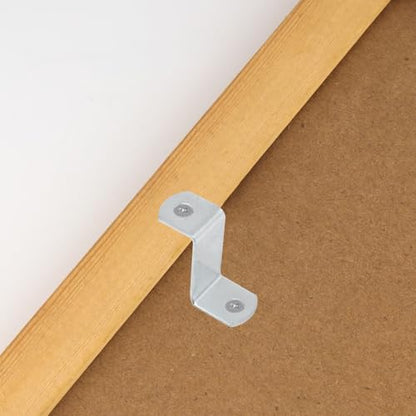 Offset Clips for Picture Framing, Z-Shape Canvas Mounting Clips with Mounting Hole, with Screws (20pcs, 25mm) - size: 25 mm