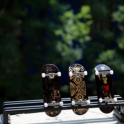 NOAHWOOD Fingerboards (NW9.0 Kickflip Deck 98mmx34mm 5-Layer Maple Wooden Handmade)+(Update NOAHii 34mm Trucks)+(NW iii Logo Handmade Wheels) (Monkey King) - color: Monkey King