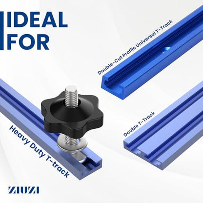 10 Sets of 1/4"-20 T Track Knob Kit, Star Knobs Kit Include 1/4-20 Threaded Bolt 1-3/4" Length with Washers, T Track Accessories for Woodworking Jigs and Fixtures - size: 1/4"-20 inch 10 Sets, 1-3/4" Length