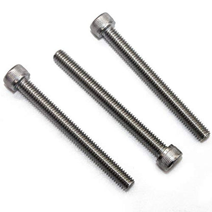 Fullerkreg M6-1.0 x 90MM Socket Head Cap Screws, Allen Socket Drive, Din 912, AISI 304 Stainless Steel (18-8), Full Thread, Bright Finish, Machine Thread, Quantity 6 - size: M6-1.0 x 90MM