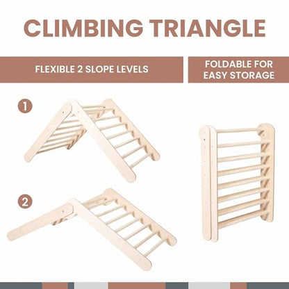 Climbing triangle, Waldorf toys, Climbing triangle, Climbing ladder, Step triangle, Montessori furniture