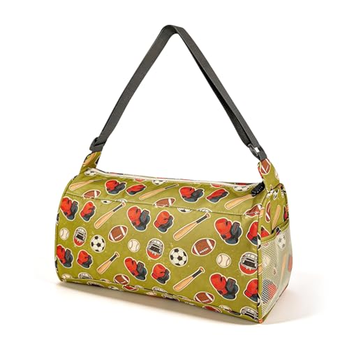 C&F BOGMOST Small Gym Bag for Women & Men,Small Lightweight Duffel Bag Carry On Bags Mini Duffel Travel Bag Waterproof Sports Bags for Workout/Sport/Trave,Sporty Style - color: A1-Sporty Style, size: 15 INCHES