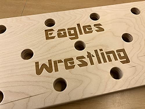 12"x48" Climbing Pegboard. Custom Engraving Options! Includes 18" mounting Brackets for Wall Studs.