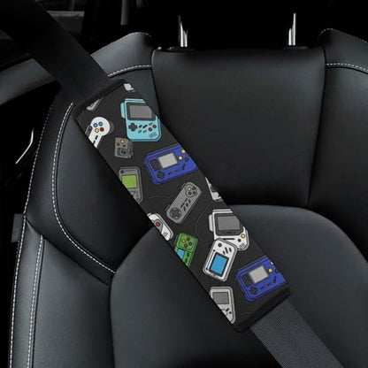 2 Piece Soft Padded Seat Belt Shoulder Pad for Adult Use, All Vehicles, Video Game Controller Automotive Seat Belt Protector, Easy Install (No Tool) - color: Pattern 1278