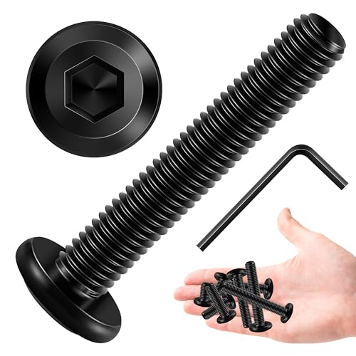 20Pcs M6 Bolt M6 x 40mm Flat Head Socket Cap Screw Bolts, Allen Socket Drive M6 Screws Assortment, Stainless Steel Black Oxide M6x1.0 Bolt by Marysino - color: Black, size: M6 x 40mm