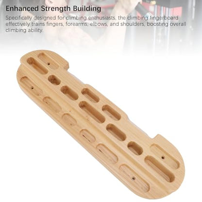 Dpofirs Compact Climbing Training Board | Wooden Hangboard for Finger Forearm & Shoulder Workout with Multiple Holds