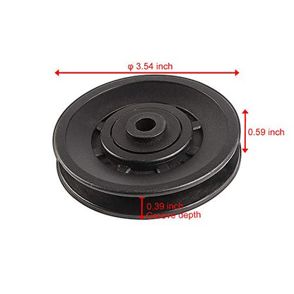 90mm Universal Bearing Pulley Wheel for Cable Machine Gym Equipment Part Garage Door (6 PCS) - color: 90mm-6 PCS-P