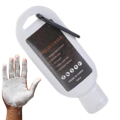 Gym Chalk Liquid Grip Enhancer Sports Powder | Weightlifting Anti-Skid Chalk for Rock Climbing Badminton Weightlifting Gymnastics Fitness Tennis Golf - color: 50ML