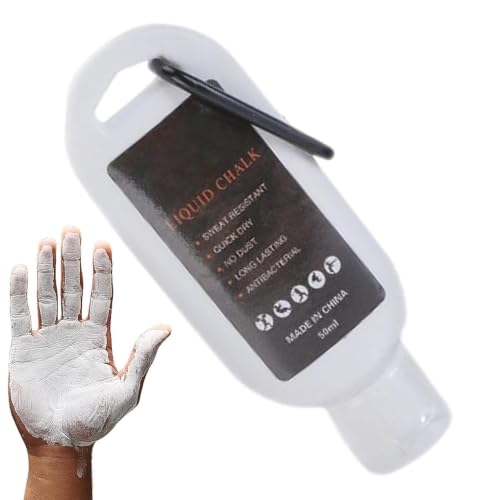 Gym Chalk Liquid Grip Enhancer Sports Powder | Weightlifting Anti-Skid Chalk for Rock Climbing Badminton Weightlifting Gymnastics Fitness Tennis Golf - color: 50ML