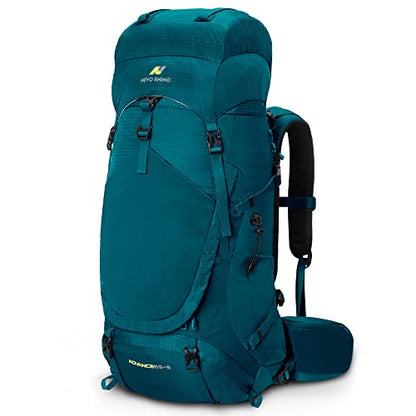 N NEVO RHINO Internal Frame Hiking Backpack 50/60/65/70/80L, Mountain Climbing Camping Backpack Daypack Waterproof Rain Cover - color: 15 Green, size: 65+5L