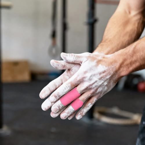 2 Rolls Pink Climbing Tape, 0.6-Inch x 32-feet Athletic Tape for Fingers, Hands, & Toes, Extra Strong Adhesive, Rock Tape, Sports Tape for Outdoor Sports Climbing Football