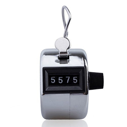 Handheld Tally Counter 4 Digit Mechanical Clicker Counters 4 Pcs | Metal Mechanical Palm Count Clicker, Max 9999 Numbers Recorder Trackers, Sports Golf Coach Inventory Warehouse Equipment