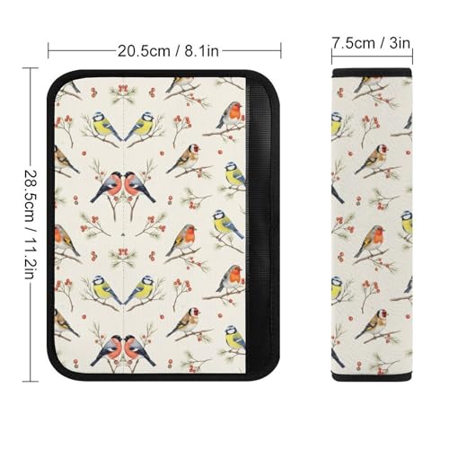 Universal Soft and Comfortable Car Seat Straps Shoulder Pads for Adult Use, Stroller Pushchair High Chair, 2PCS Floral Bird Harness Pads Strap - color: Pattern 359