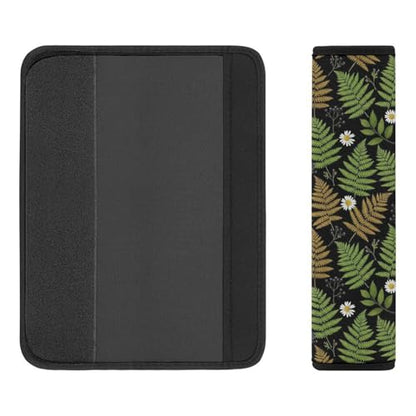 2 Pack Universal Soft and Comfortable Seat Belt Cover for Kids, Car Seats Pushchair Strollers High Chair Pushchair, Botanical Plant Fern Leaves Seat Belt Cushion - color: Pattern 142