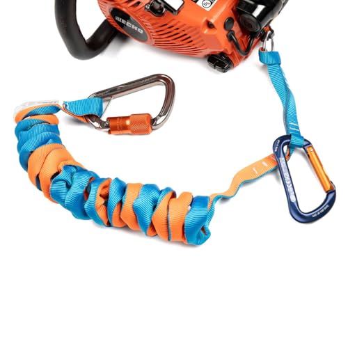 Chainsaw Lanyard for Tree Climbing-ANSI 121-2018 Certified,5ft Extended Reach,Compact 21” Storage,Heavy-Duty 15lb Capacity,Ideal for Arborists&Utility Work,Fits Top Handle Chainsaws