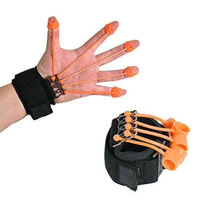 Hand Exerciser, Finger and Hand Extensor Trainer with Resistance Band for Strengthening Finger Flexion Extension Training, Ergonomic Design, High Grade Material, 20lbs 40lbs 60lbs - color: Orange 75 pounds