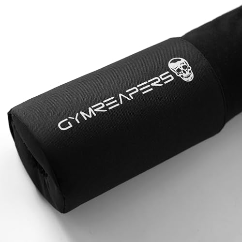 Gymreapers Barbell Squat Pad - Protective Bridge Pad For Hip Thrust, Squats, Lunges - Hip Support, Neck Protection For Bar - color: Black Covered