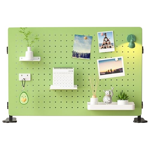 Vertical Metal Pegboard,corkboard Desktop Organizer, Modular Kit,desktop Storage Rack For Wall Storage,display Of Decorative Items,kindergarten Storage(Green) - color: Green