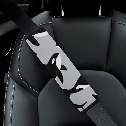 2 Piece Orca Whale Car Seat Belt Pad Breathable Seat Belt Cushion for Child, Stroller Pushchair High Chair, Easy Install (No Tool) - color: Pattern 192