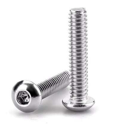 1/4-20 x 1-1/4" Button Head Socket Cap Bolts Screws, 304 Stainless Steel 18-8, Allen Hex Drive, Bright Finish, Fully Machine Thread, Pack of 25 - size: 1/4-20 x 1-1/4